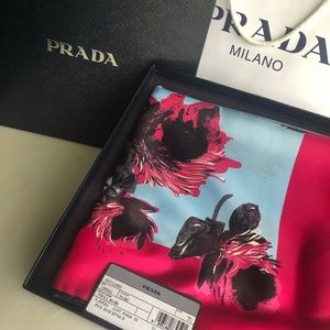 Twill Rose Prada Scarf